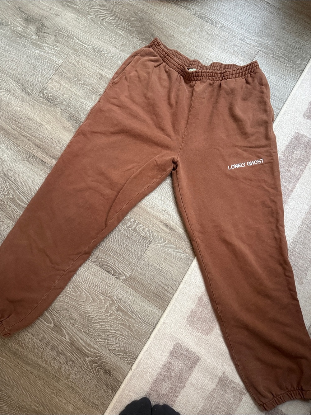 LONELY GHOST Rust Brown Joggers